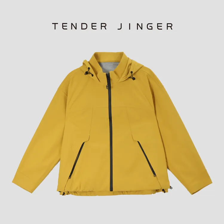 Tender Jinger【】三维立体棉高弹纤维压胶风衣外套T53AL41442
