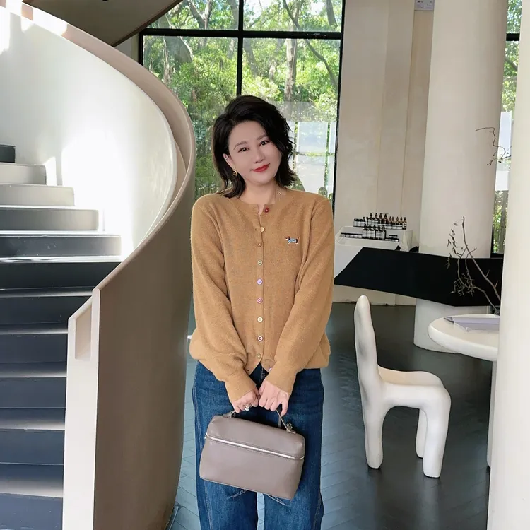 微胖女装【小狗莫妮卡】毛衣开衫老钱风针织衫个性百搭松弛感509