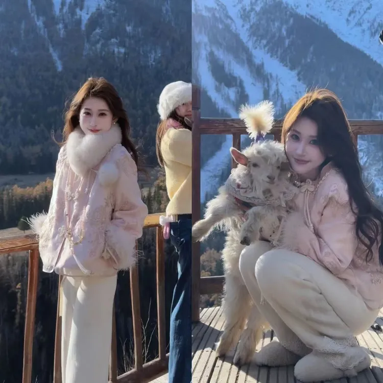 【婷婷】《喜上眉梢•美羊羊》 新中式高定羽绒服TT2SDTH2602