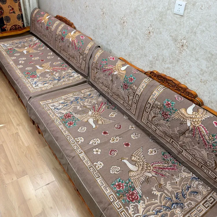藏式民族风新款藏式防滑雪尼尔可机洗沙发垫床垫可机洗西藏邮政发