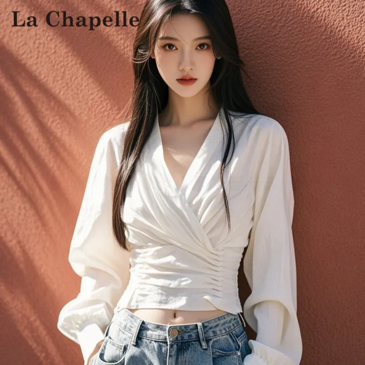 拉夏贝尔衬衫女款爆款2025网红洋气女炸街纯欲慵懒风衣服女装