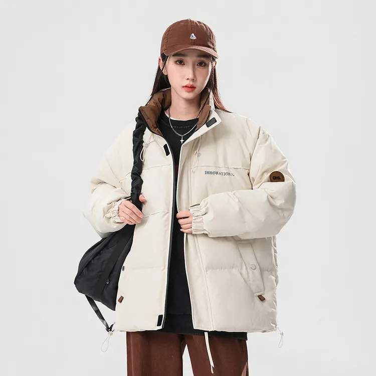 百搭时尚棉服立领加厚收口袖中性立领保暖棉衣潮流冬季