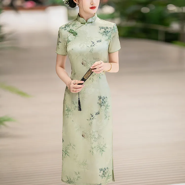 高端绝美新中式旗袍2025新款日常可穿晚礼服老上海优雅民国风裙子