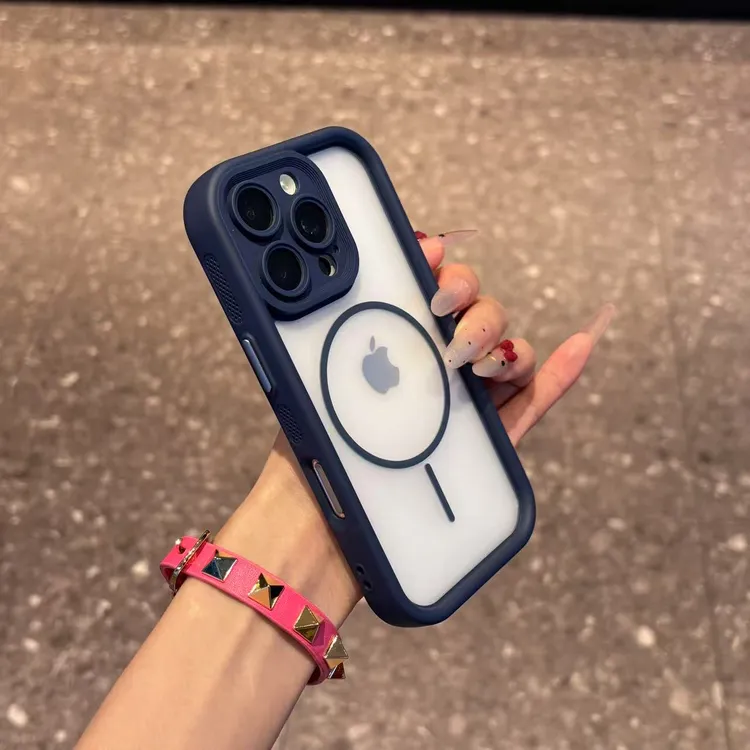 闪度侠创意磁吸适用苹果16天使眼二合一手机壳iPhone15/14磨砂13