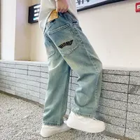 F00347童装男童秋季2025新款牛仔裤休闲牛仔长裤男童时尚牛仔裤