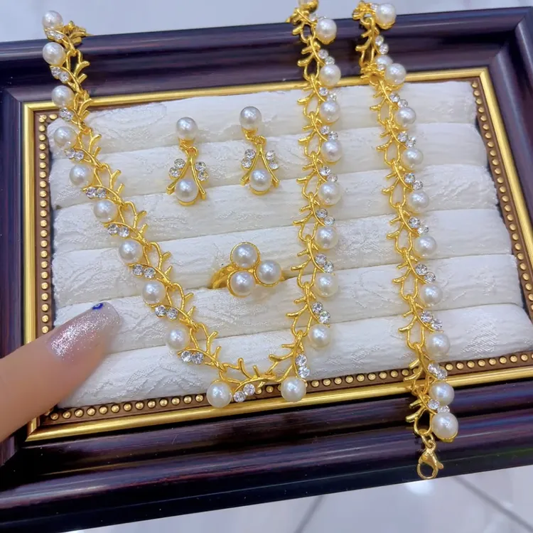 钛钢项链 1759新款四件套首饰耳环项链戒指手链时尚百搭