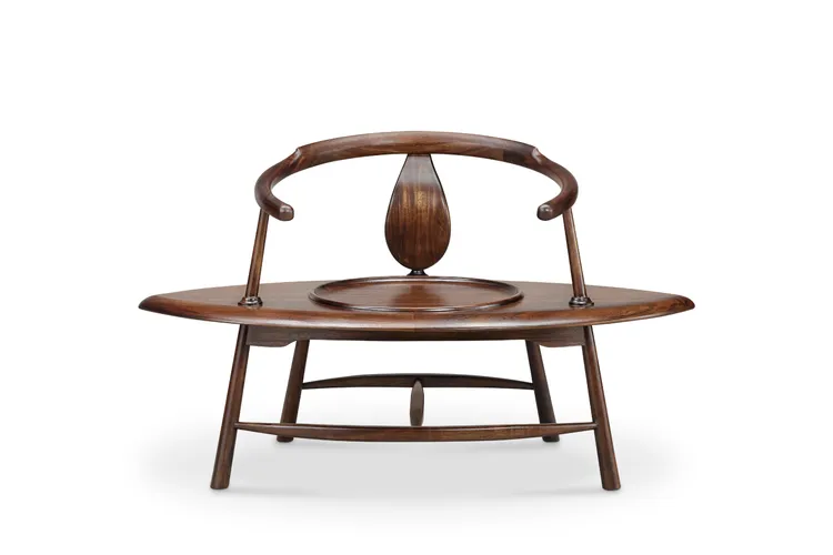 单人一桌六椅餐桌简约客厅禅意书椅新中式休闲风家用榫卯休闲椅