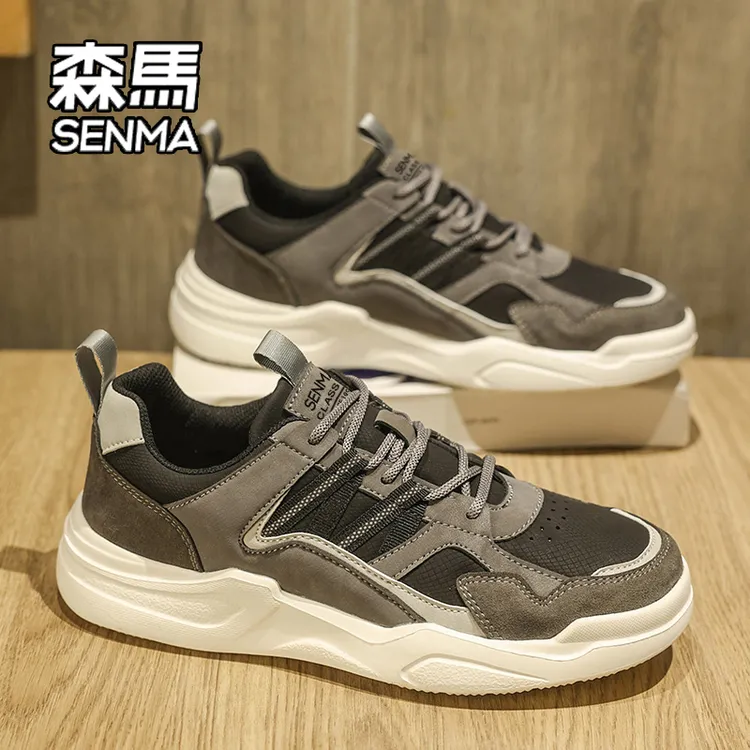 SENMA/森马男鞋2025新款秋季透气百搭休闲运动板鞋轻便软底阿甘鞋