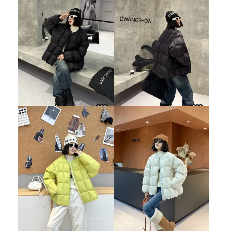 2025冬季极简时尚特体大码面包块棉服胖MM808