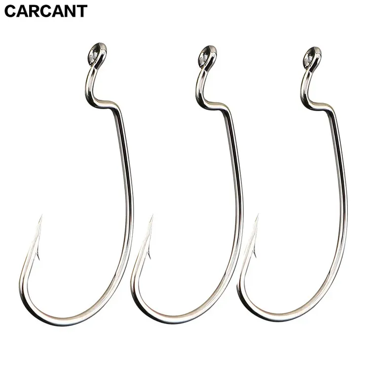 9003加强曲柄钩路亚软虫钩海钓钩7316散装鱼钩宽腹德州钓组软饵