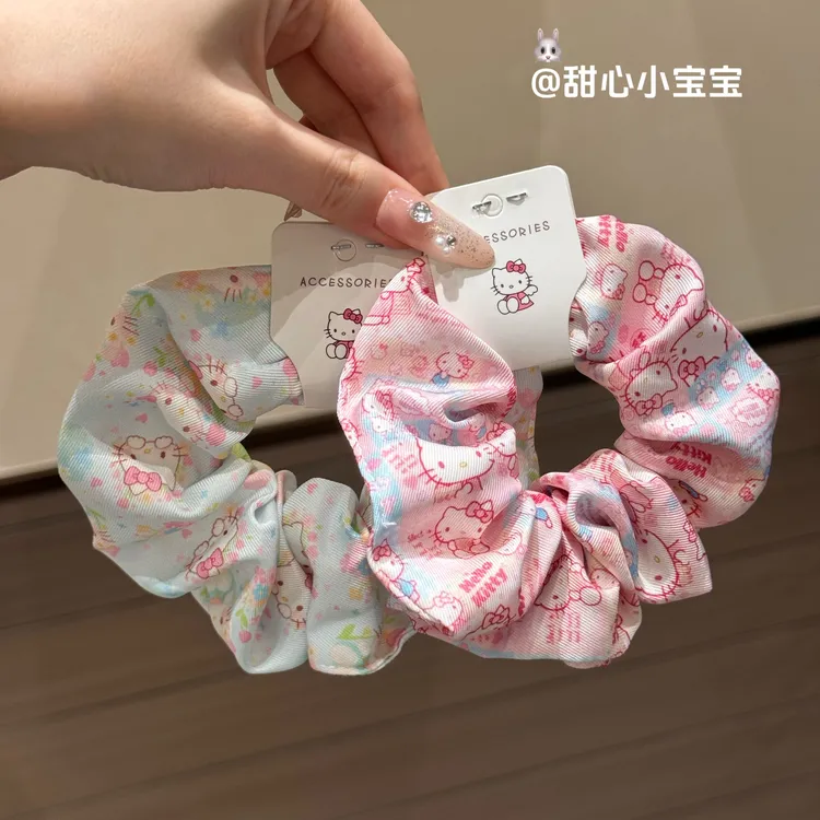 可爱少女心kt猫发圈头绳大肠发圈发饰头饰韩系百搭甜美后脑勺发绳