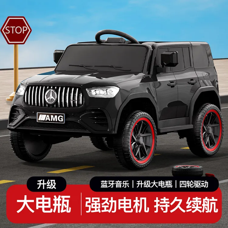 芭奇豆儿童电动越野四轮车1-6岁宝宝四驱遥控蓝牙摇摆闪光玩具车