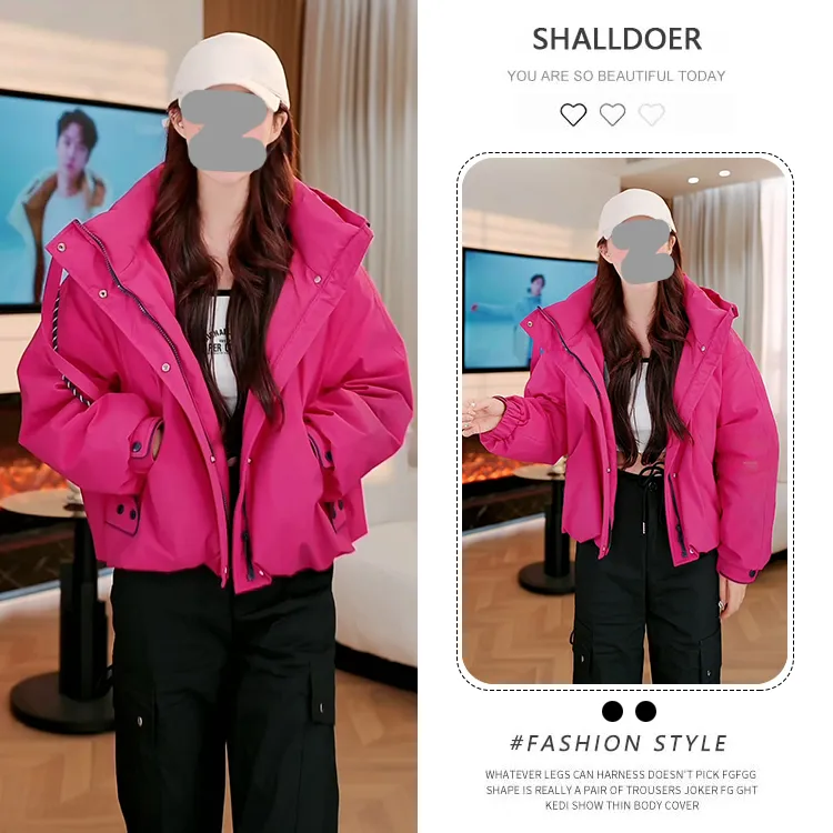 2025秋冬御寒户外短款时尚运动潮流纯色简约大气小众韩版外套