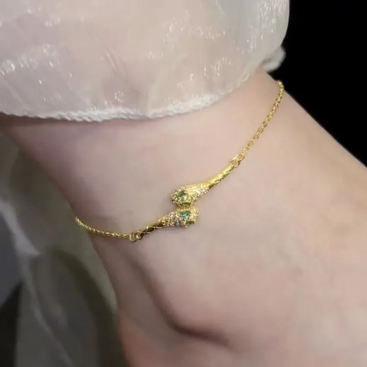  【金鳞双卫】灵蛇脚链轻奢高级小众2025新款