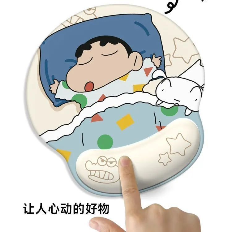 睡觉小新护腕鼠标垫可爱趣味创意个性女生护腕垫办公宿舍电竞游戏
