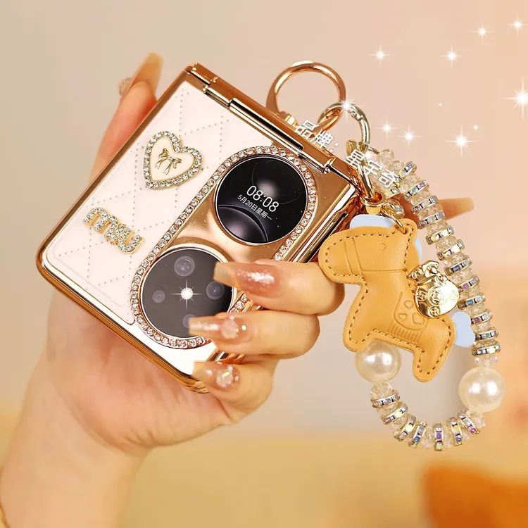 马年适用华为pocket2手机壳白色优享版斜挎折叠防摔女款S全包2代