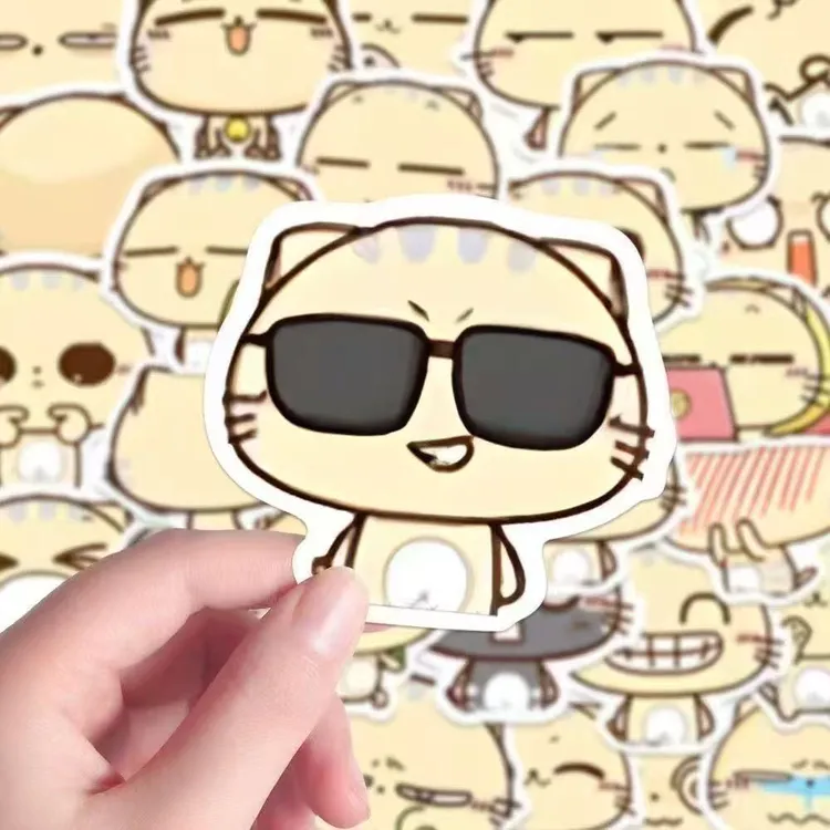 【喵喵】216张Q版可爱cc猫贴纸表情包卡通高颜值装饰驾车个人用品