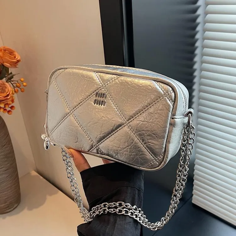 夏天小包包女2024新款高级感超火质感链条斜挎小方包今年流行爆款