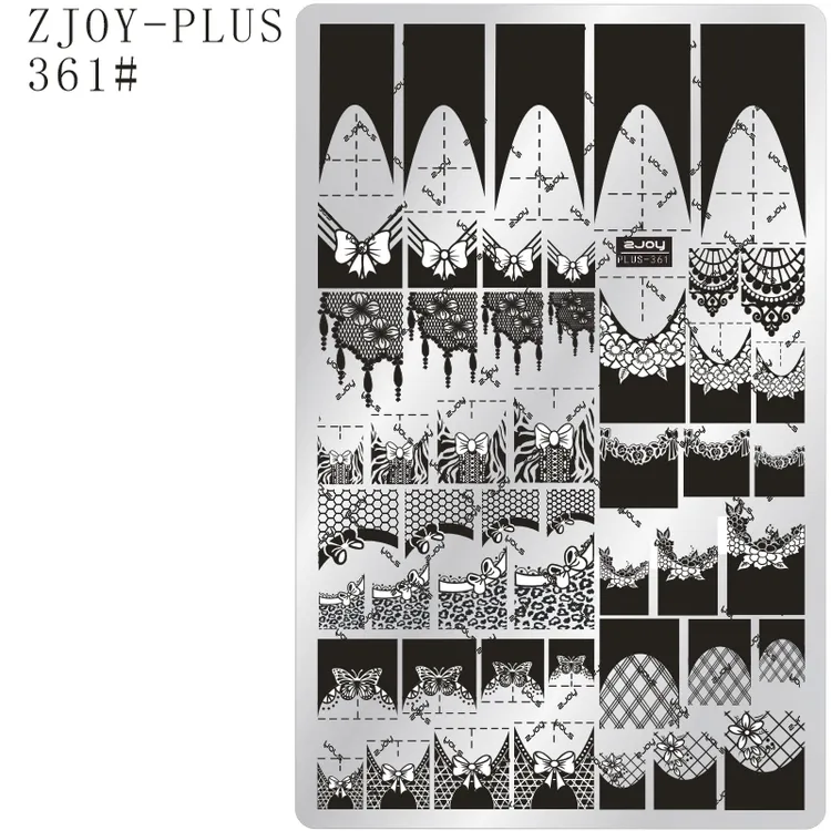 ZJOY迪侣plus351-395#美甲印花钢板DIY美甲转印模板工具