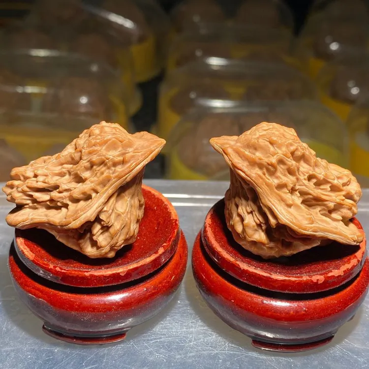 鸳鸯小鸟异型核桃定型异形核桃真核桃独特文玩桃核粗筋