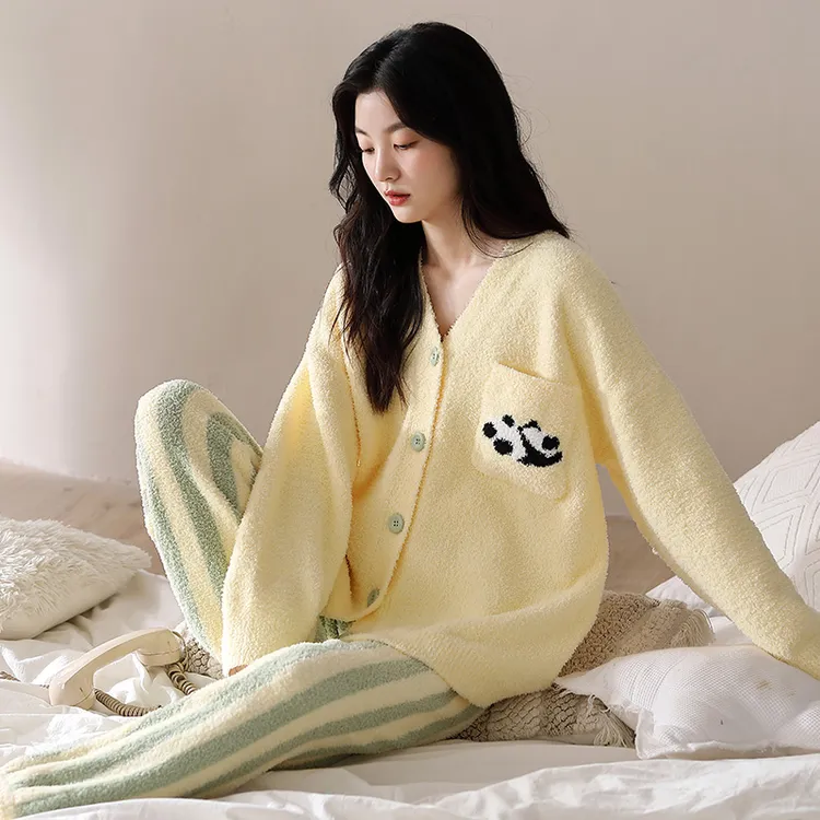 【软糯半边绒】特价女睡衣秋冬款加绒加厚保暖休闲外穿家居服套装