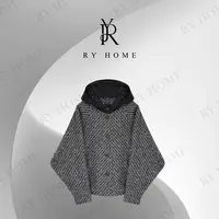 【容雨RYHOME】羊毛混纺混色粗花呢小香风连帽外套253W2503