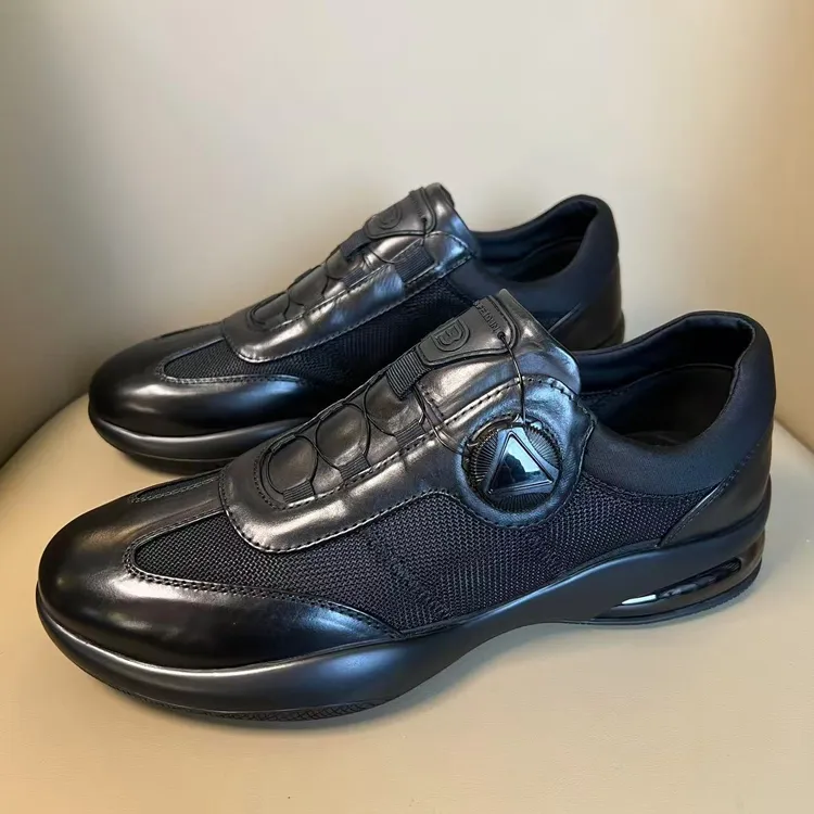 广州手工鞋春夏款单鞋轻奢休闲皮鞋男鞋气垫底397-2皮配网