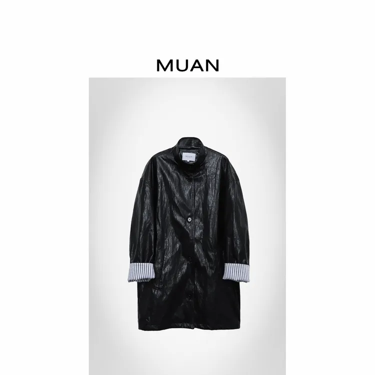 木岸MUAN：《范特西皮衣》定制高级外套设计感皮衣上衣女CQ-DG3-9043