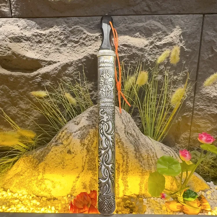 新品藏刀水果刀独龙款式纯手工锋利家用户外多功能削皮花纹剔骨