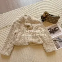 豆子推荐 【牧羊人】25151 冬季短款韩版拉链毛毛外套百搭时尚