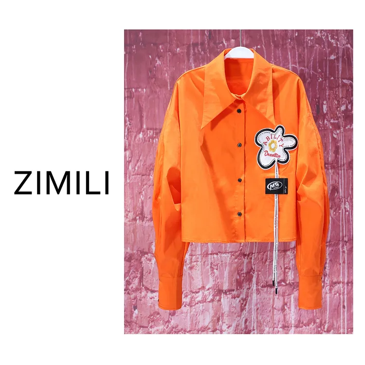 【LIANG哥女装】2025欧货轻薄透气冰凉爱玛橙衬衫6162