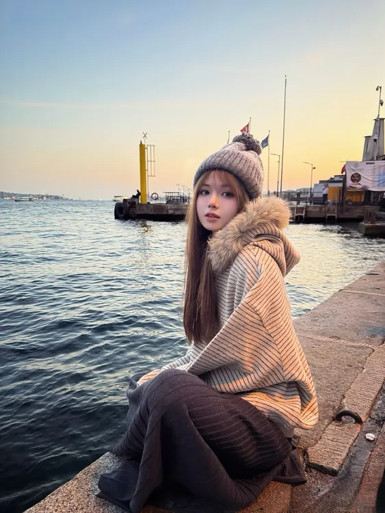 条纹复古可拆卸毛领连帽卫衣男秋季高级感慵懒宽松休闲开衫外套