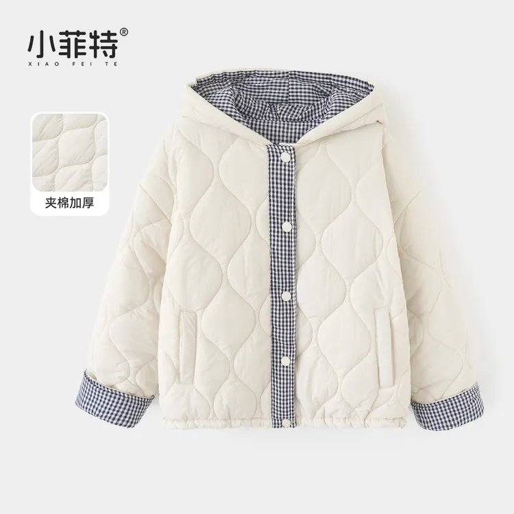 小菲特女童冬加厚连帽外套中大童休闲上衣儿童保暖衣服BGYD56309 