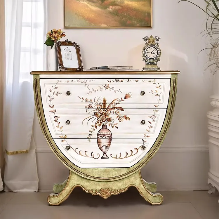 美式玄关柜 U型斗柜屏风隔断客厅装饰边柜收纳储物柜228