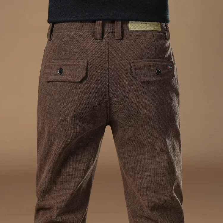 高端时尚秋冬季新款抗皱男士弹力休闲裤修身直筒百搭免烫商务长裤