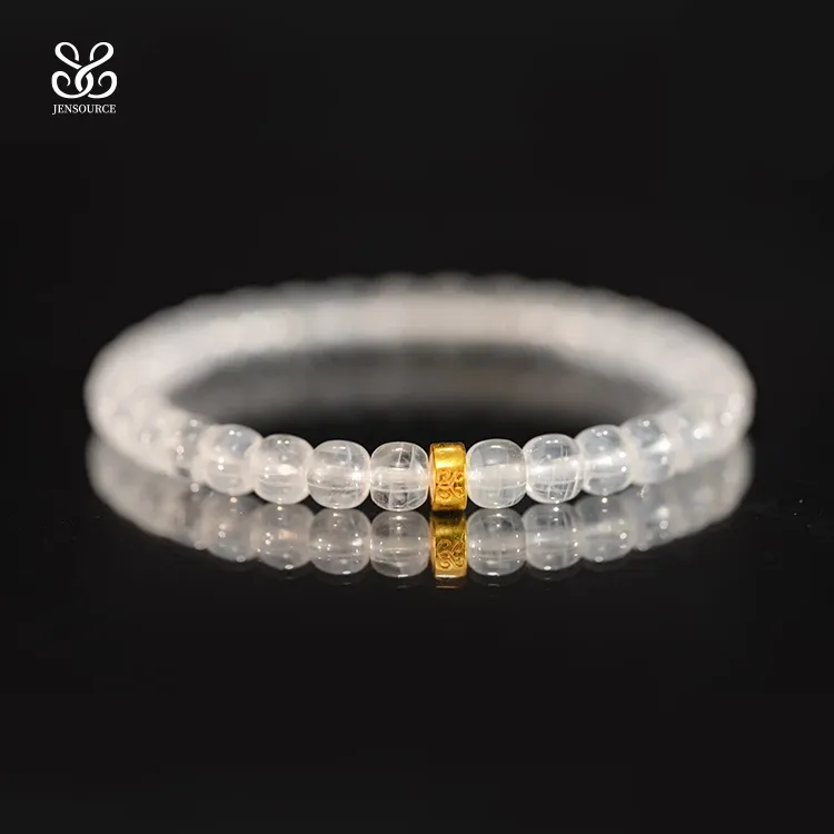 晶生源天然稀有蓝针水晶手串 巴西珍品异象水晶老型幸运手链/礼物