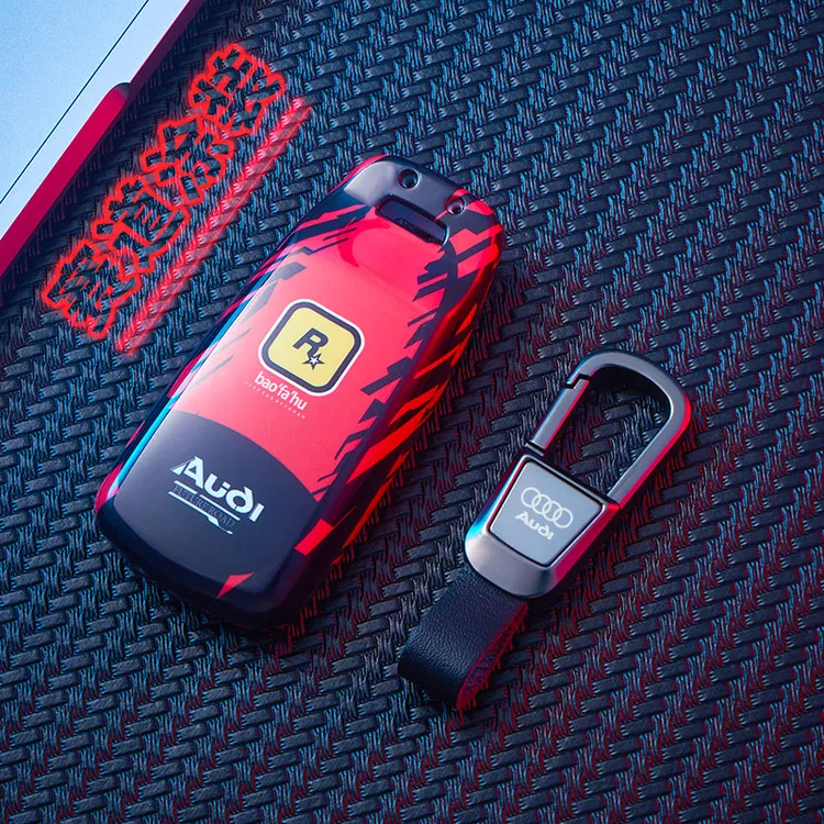 适用2024新款奥迪a4l钥匙套a5l专用a5壳s4扣a4奥迪tt高级硬壳全包