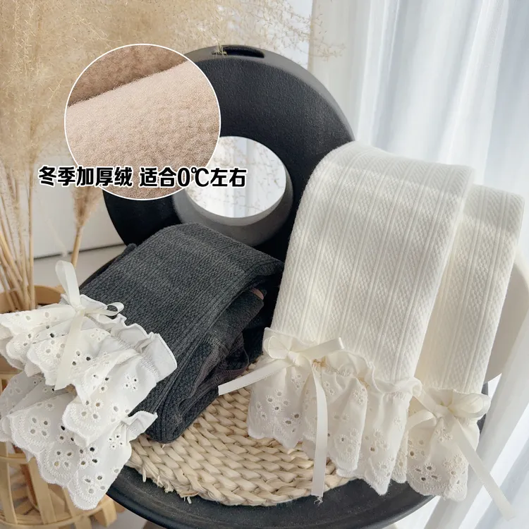 女童打底裤加绒小童中童宝宝裤子冬装新款童装儿童加厚长裤一体