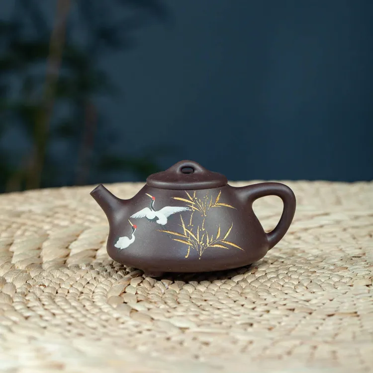 无见紫砂一手货源自产自销宜兴原矿老紫泥子冶石瓢容量140cc！