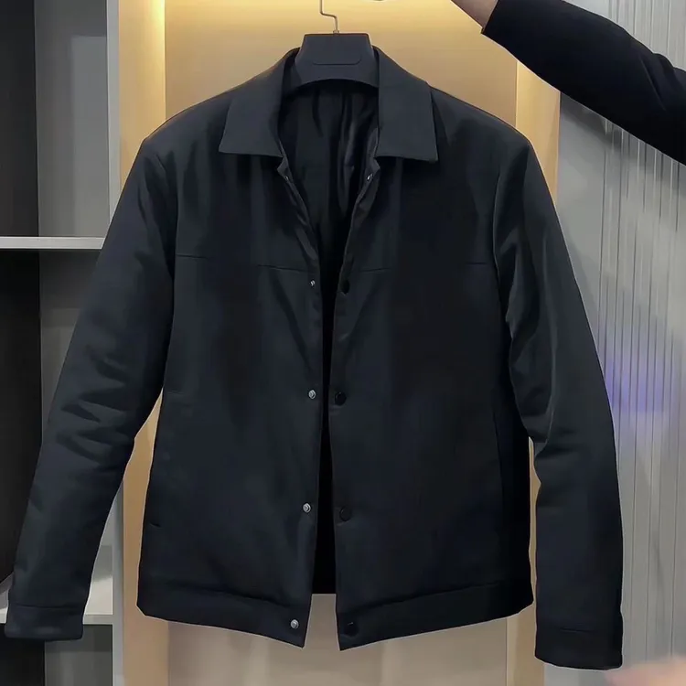 冬季新款男士棉服轻薄保暖修身百搭商务休闲行政棉服外套保暖帅气