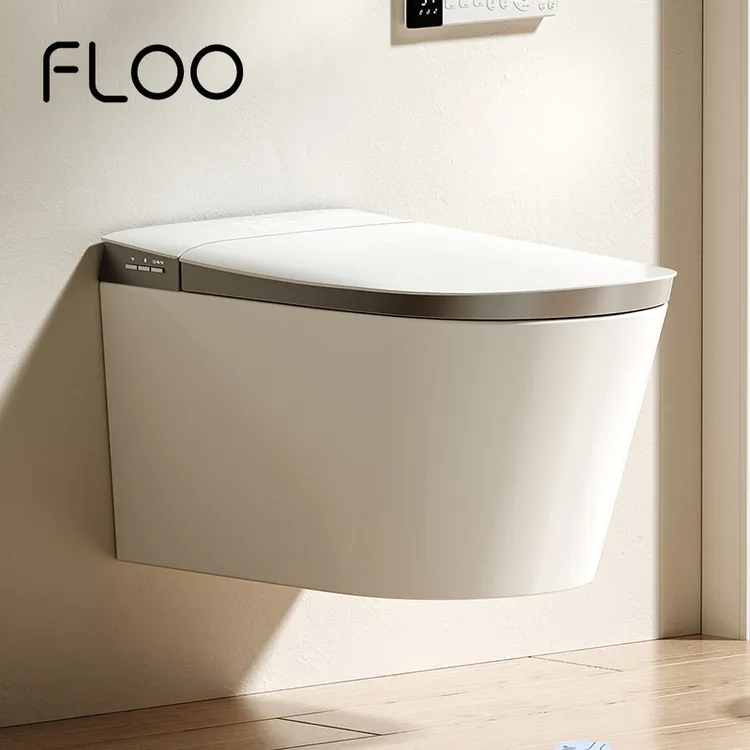 FLOO 壁挂式智能马桶隐藏式水电新款虹吸坐厕集成水箱高转速烘干