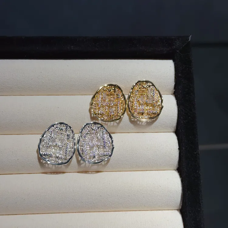 铜合金锆石耳饰 GULUM 936 新款百搭时尚轻奢耳环