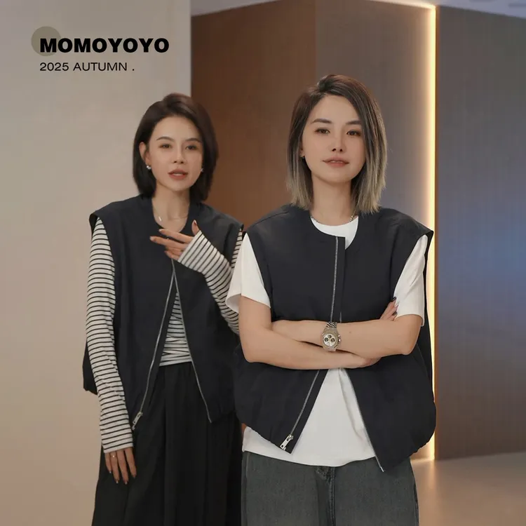 辰辰妈【层次】圆领无袖马甲女2025年新款百搭叠穿外套8412DM