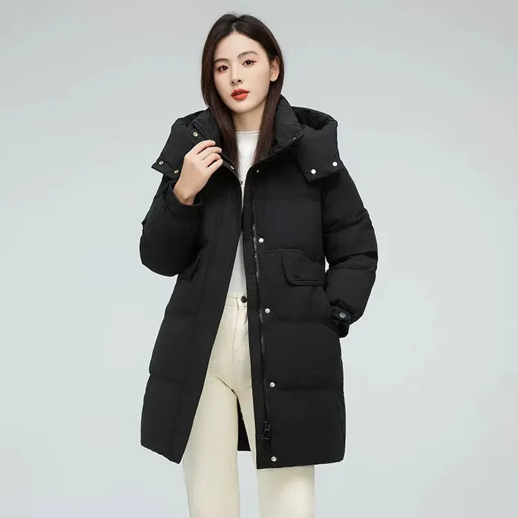 2025中长款棉服女加厚外套冬季宽松韩版棉衣加大加肥百搭妈妈装