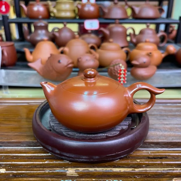 吴嘉麒（凤鸣寒江凤雏将军竹节广源西施）潮州手拉壶原矿朱泥全手工