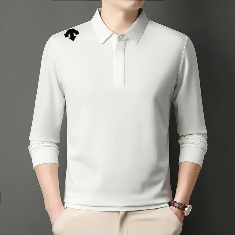 迪桑家长袖T恤高端polo衫弹力速干运动新款秋季男士休闲户外透气