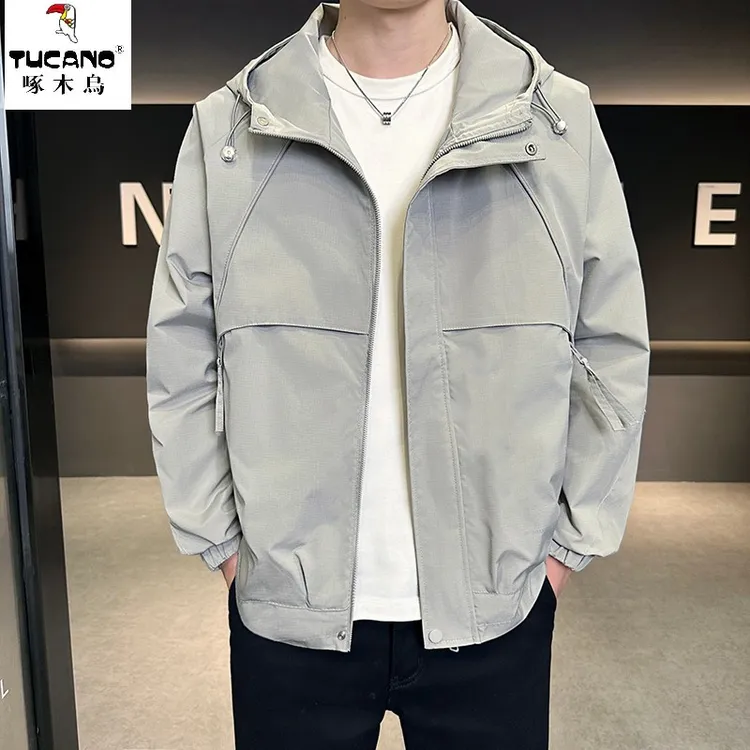 TUCANO/啄木鳥秋季新款男士连帽夹克外套休闲百搭时尚潮流帅气