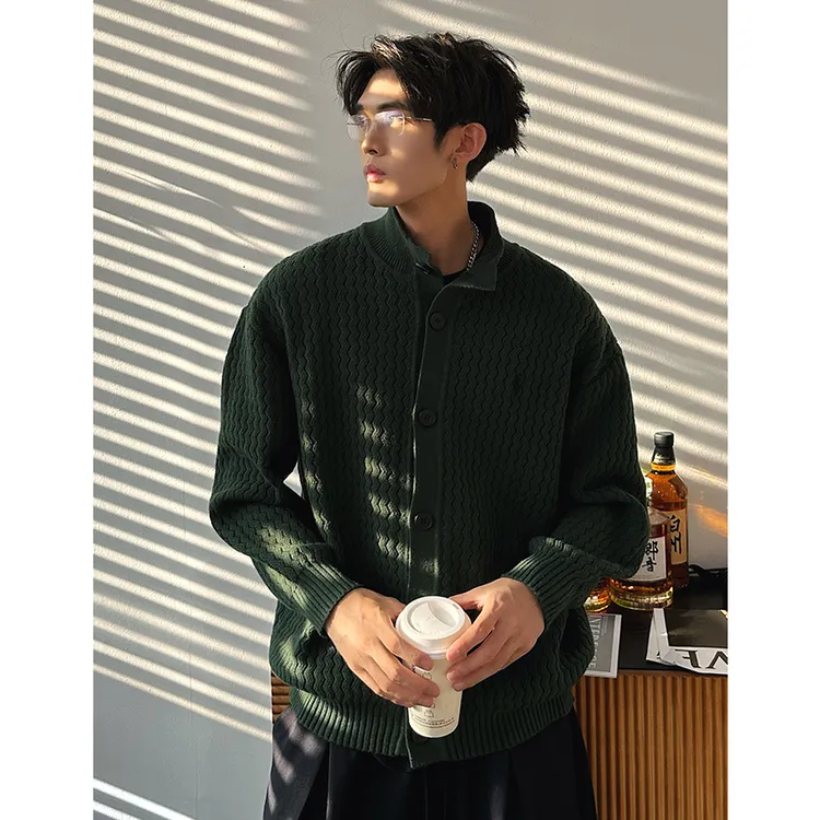 【老钱风】扣子门禁多色选择极简针织秋季开衫毛衣男外套潮男装