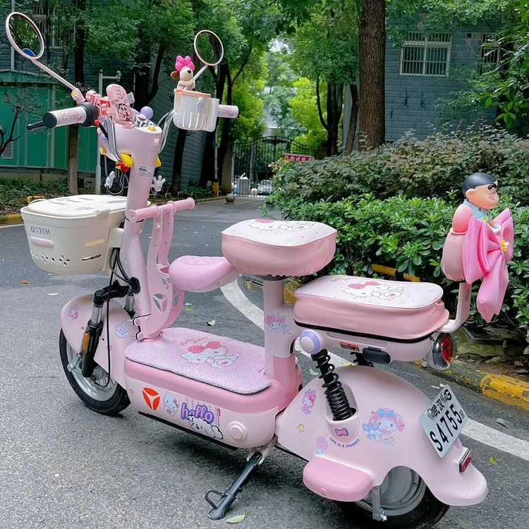 适用雅迪c18座套脚垫电动车座位套脚踏垫c12c15电瓶车脚踩垫装饰