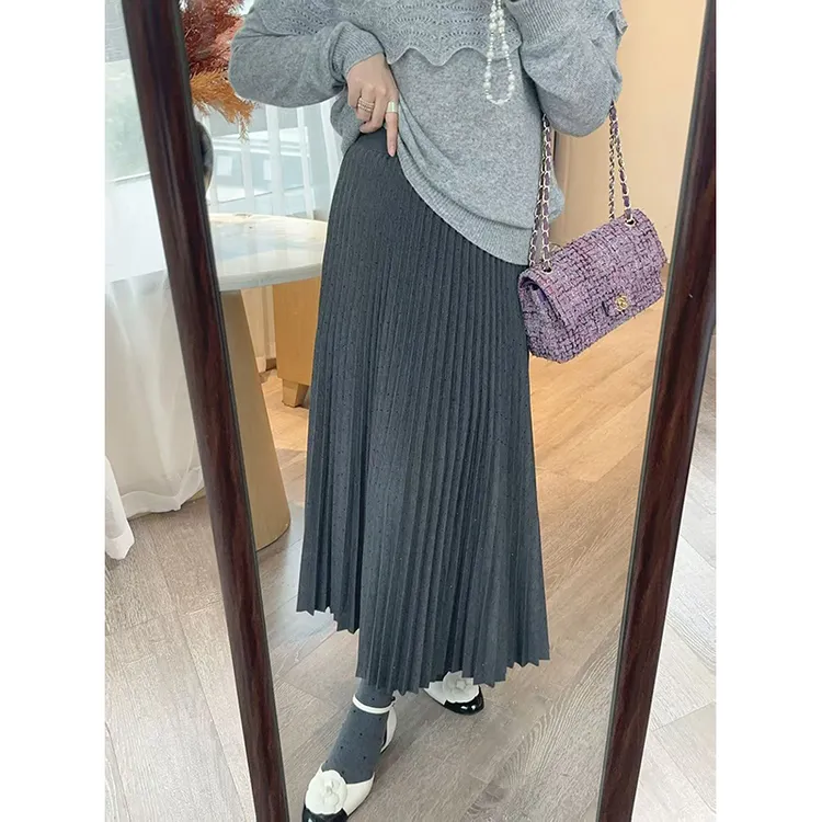 【DIS 定制】【墨染芳华】秋季百搭高腰显瘦百褶半身裙Z525X16474